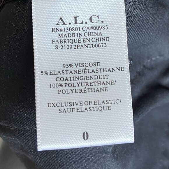 A.L.C. Leo Brown Faux Leather Brown Pants Wide Straight Leg Ankle Size 0 - Picture 11 of 13